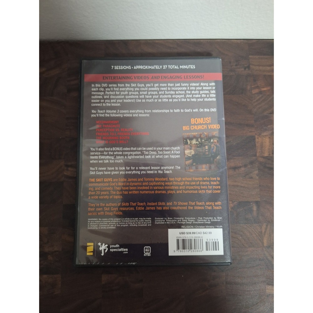 You Teach Vol 3 DVD The Skit Guys Youth Specialties Christian Ministry Lessons - Picture 2 of 3